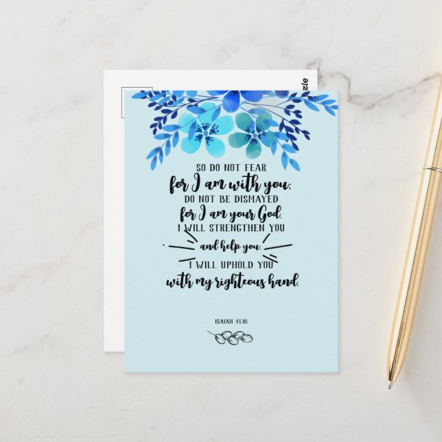 Gods löften om allt du behöver - Isa. 41 Vykort (Fram/Back In Situ)