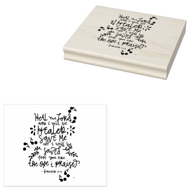 Gods löften om allt du behöver - Jer. 17:14 Stämpel (Stämplad)