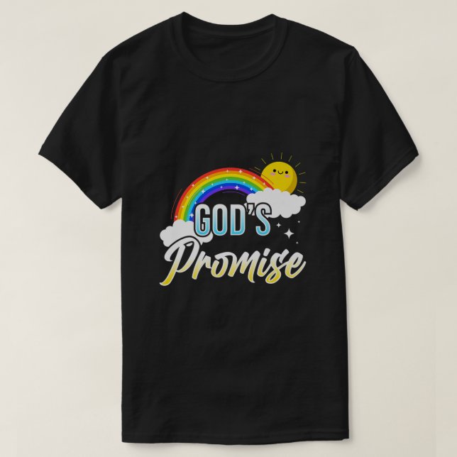 Gods Lomise a Rainbow Christian Religion som säger T Shirt (Design framsida)