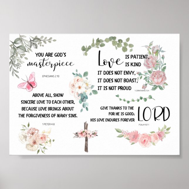 God's Masterpiece Bible Verse Inspirational Phrase Poster (Framsidan)