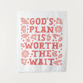 God's plan is worth the wait Christian girl pink