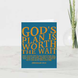 God's Plan Worth Wait Christian Bible Verse Kort