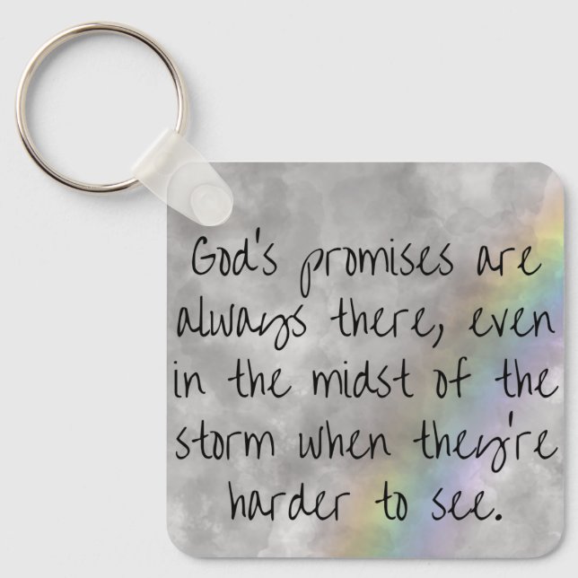 God's Promises Keychain - Hope Through the Storm Nyckelring (Framsida)
