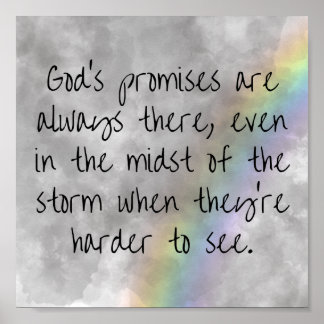 God's Promises Poster - Hope in the Storm