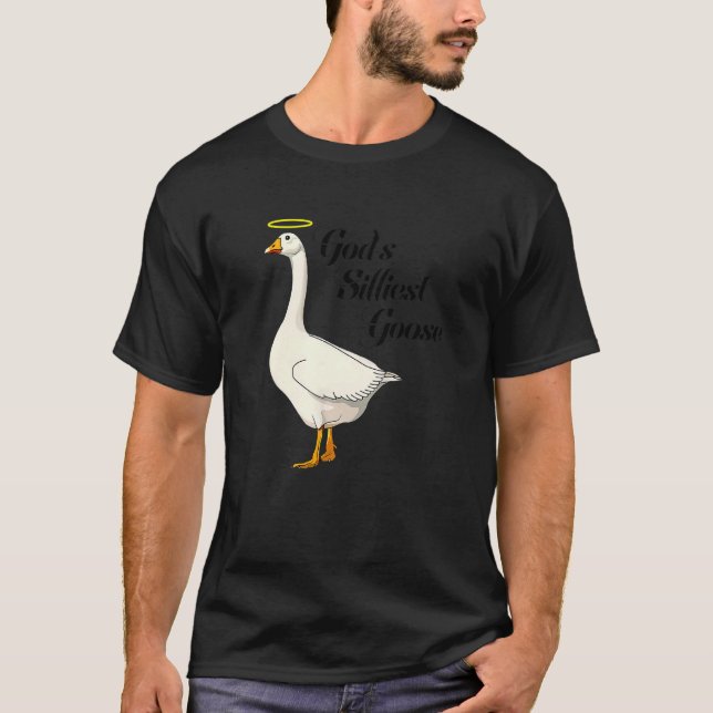 God's Silliest Goose Funny Duck Lovers Premium_3 T Shirt (Framsida)