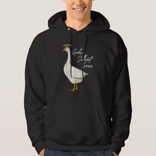 God's Silliest Goose God's Silliest Goose Duck  Te Hoodie (Framsida)