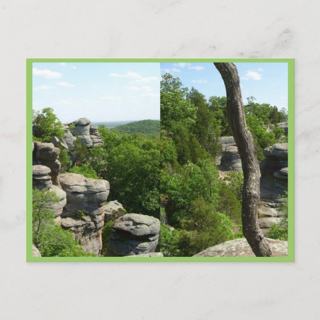 Gods-Southern Illinois-trädgården. Stereografi Vykort (Framsida)