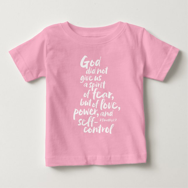 GOD's Spirit of Kärlek - NO FEAR - Bible Verse T Shirt (Framsida)