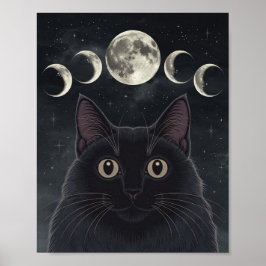 Gods svart katt, svart katt med klockor poster