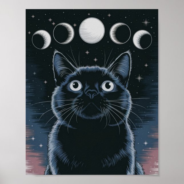 Gods svart katt, svart katt med klockor poster (Framsidan)