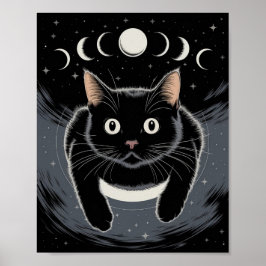 Gods svart katt, svart katt med klockor poster