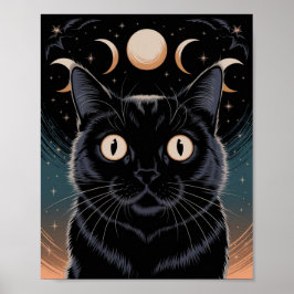Gods svart katt, svart katt med klockor poster