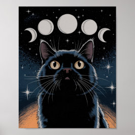 Gods svart katt, svart katt med klockor poster