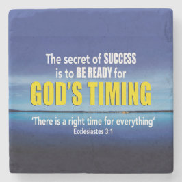 GODS TIMING Success Christian Inspirational Stenunderlägg