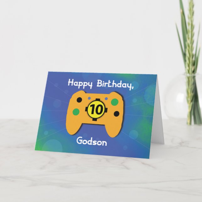 Godson 10 års gammal spelarstyrenhet för födelseda kort (Framsida)