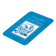 Godson First Communion, Wheat, Grapes Blue