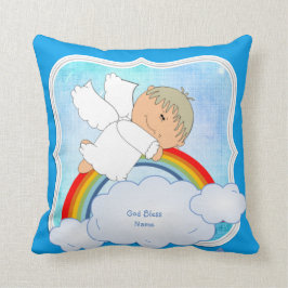 Godson Gift Cute Angel Rainbow Personlig Kudde