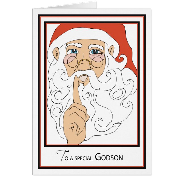 Godson Jolly Old St Nick Hälsningskort (Framsidan)