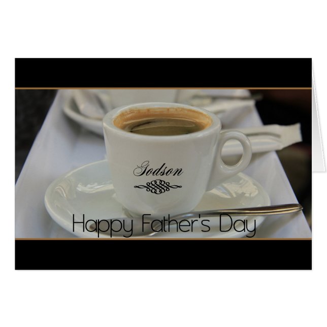 Godson Lycklig Fars dag Hälsningskort (Framsidan Horizontal)