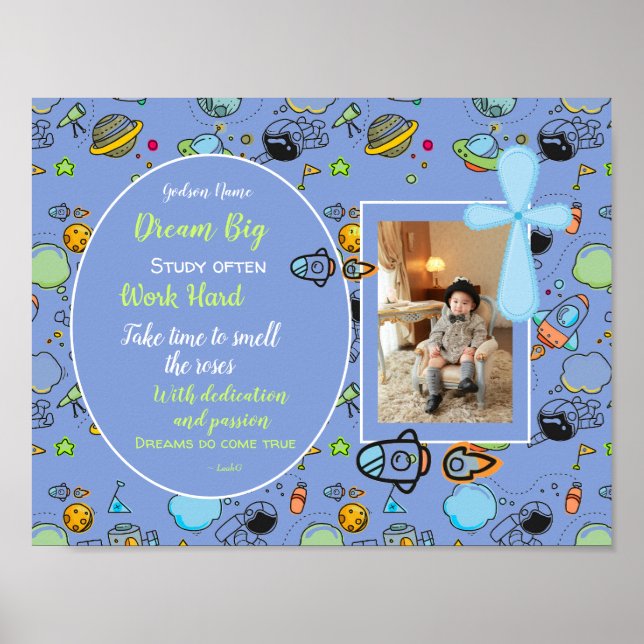 Godson Motivagement Gift Personalize Poster (Framsidan)