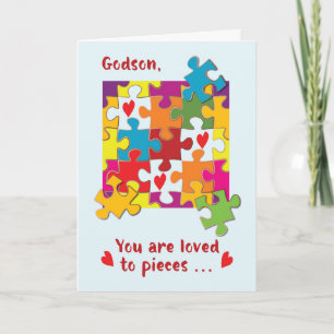 Godson Valentine Puzzle Kärlek till Delarare Kort