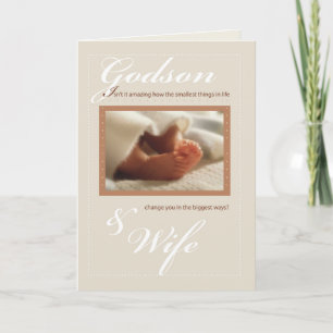 Godson & Wife Grattis Nyfödd bebis Feet Kort