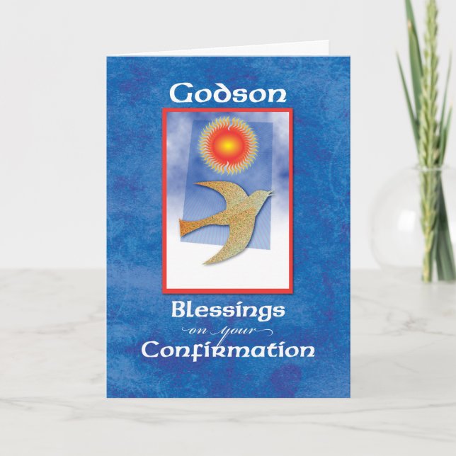 Godsons bekräftelsedova på Blue Kort (Framsida)