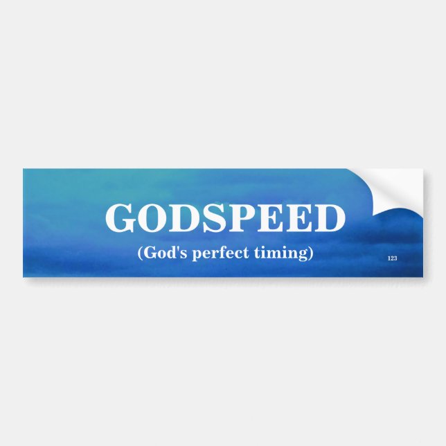 GODSPEED BUMPER STICKER BILDEKAL (Framsidan)