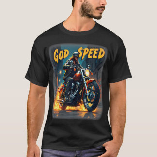 Godspeed Jesus Biker Christian Motorcycle Faith Te T Shirt