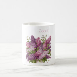 Godt blomsterlilla blommande estetiskt minimalisti kaffemugg
