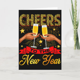 Godt Nytt År Champagne Bl Kort