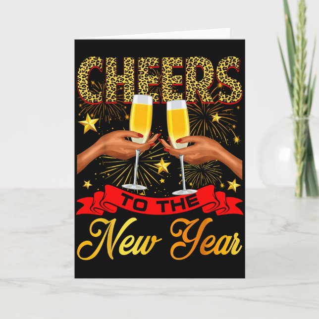Godt Nytt År Champagne Bl Kort (Framsida)