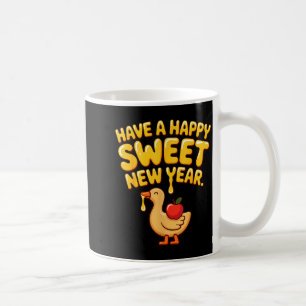 Godt Sött Nytt År Gås Kaka Rosh Hashanah Kaffemugg