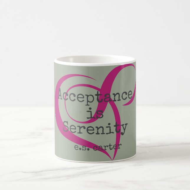 Godtagande är Serenitycitationsteckenmuggen Kaffemugg (Center)