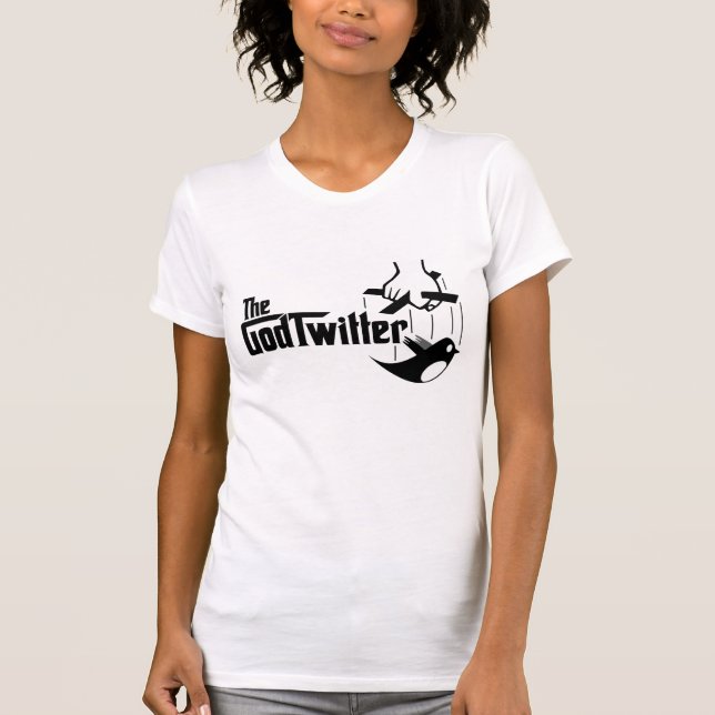 GodTwitteren - damer, vit Tee Shirt (Framsida)