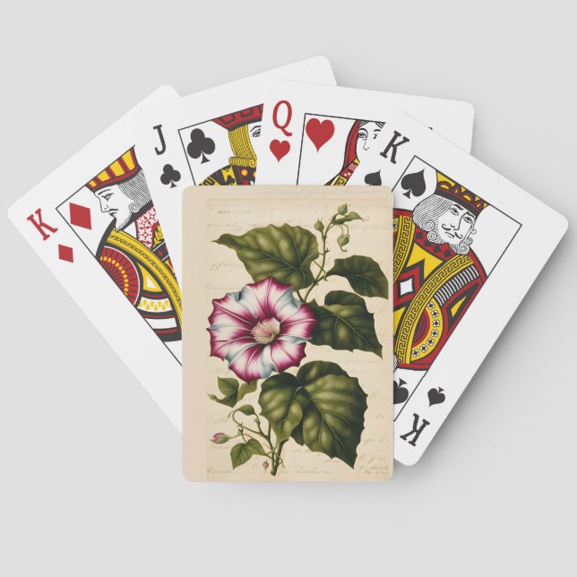 Godtycklig botanisk illustration casinokort (Baksidan)