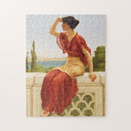 Godward, den vackra Woman Porträtt Art Pussel