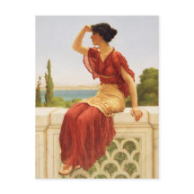 Godward, den vackra Woman Porträtt Art