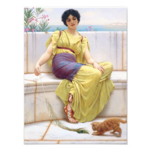 Godward Idleness Classic Painting Fototryck