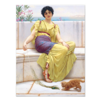 Godward Idleness Classic Painting Fototryck
