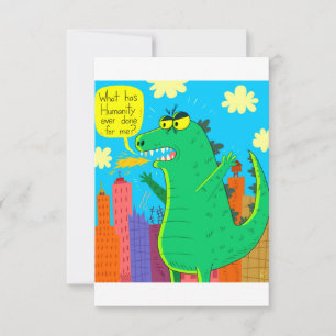 Godzilla Frågor Life Kort