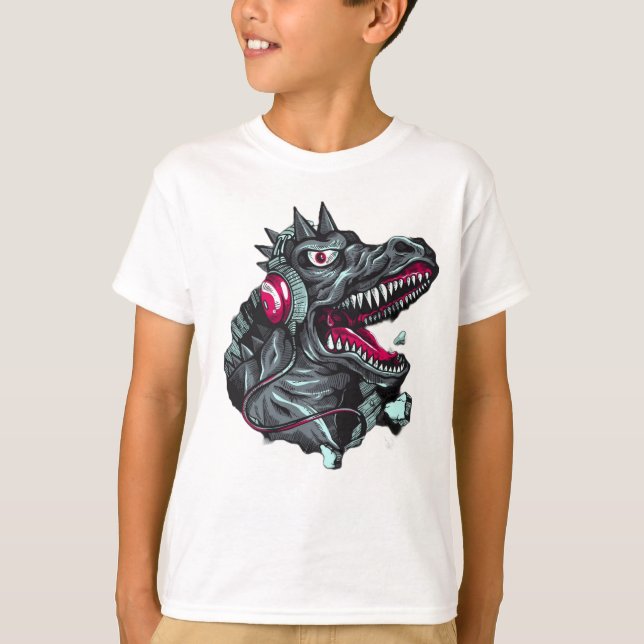 Godzilla Kids T-Shirt Design (Framsida)