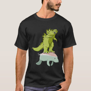 Godzilla på en Manatee T Shirt