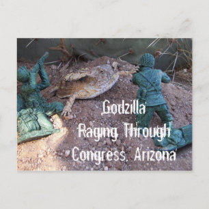 Godzilla Raging through Congress Vykort