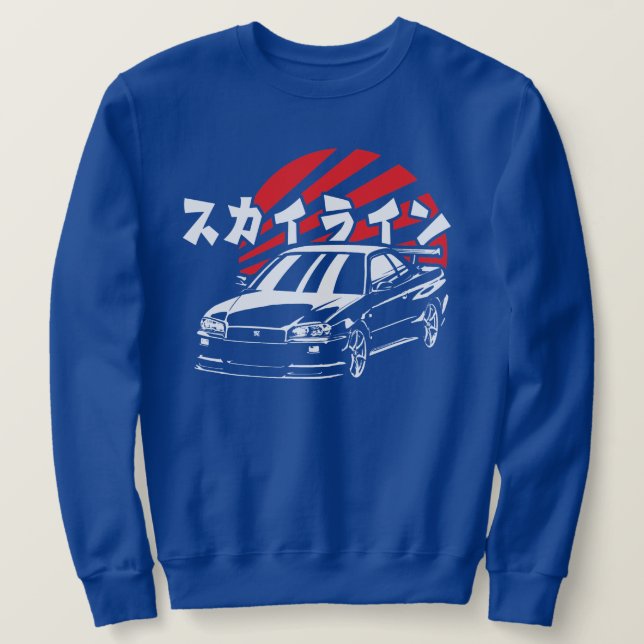 Godzilla resningsol lång ärmad tröja (Design framsida)