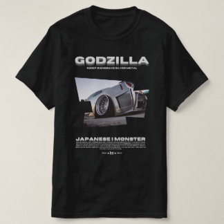 GODZILLA SILVER METAL | T-SHIRT BLACK