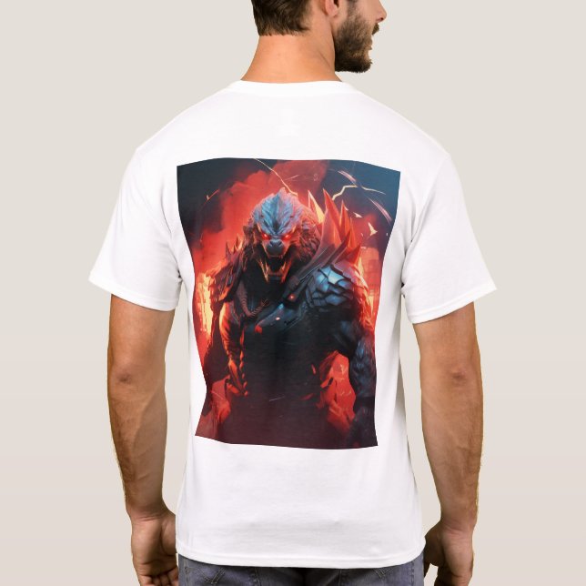 Godzilla Street Fighter Mashup T-Shirt (Baksida)