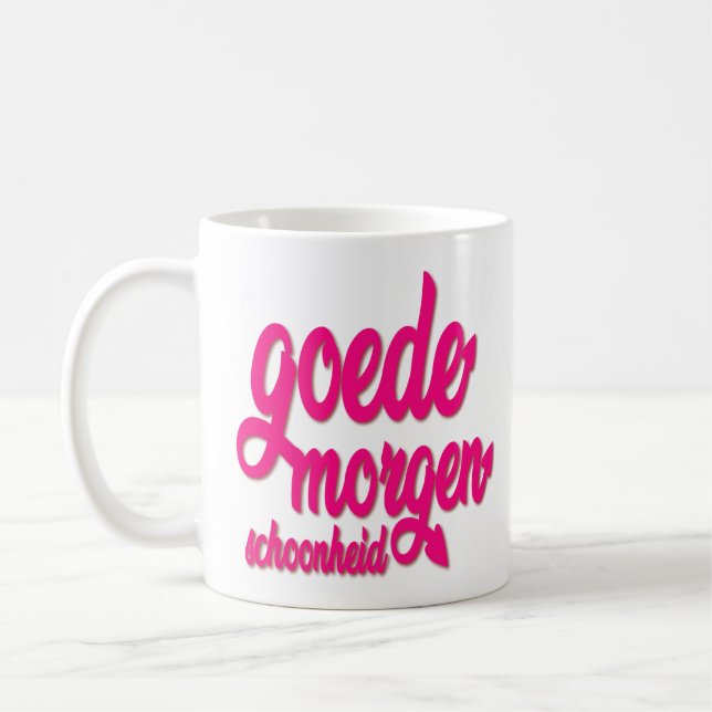 Goedemorgen Schoonheid "härlig bra morgon ", Kaffemugg (Vänster)
