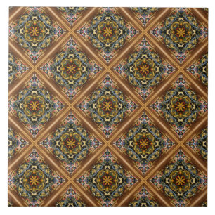 Goemetric Blommigt Mosaic Ceramic Tile Kakelplatta