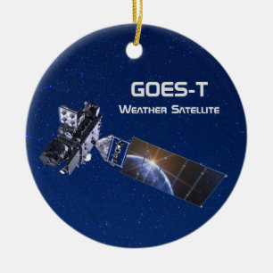 GOES-T Weather Satellite Julgransprydnad Keramik